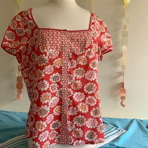 Boden size 18 shirt sleeve button down blouse